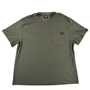 Wrangler Workwear Mens Short Sleeve Heavy Weight T-Shirt - Olive Green - 3XL